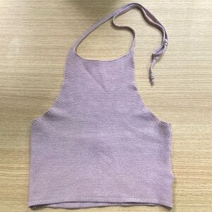 Knitted Halter Crop Top